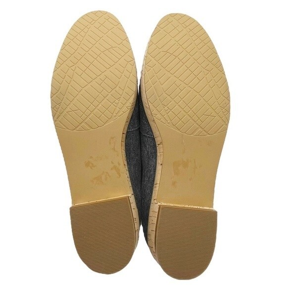 14th & Union Gray Linen Canvas Cork Oxford Lace-Up Loafer Shoe Women's Size 8.5 - Picture 14 of 15